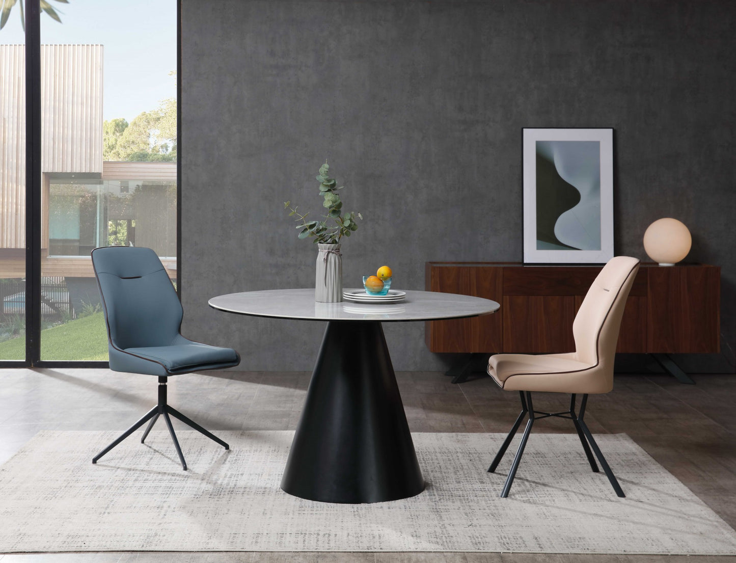 Cohen Stone And Iron Dining Table