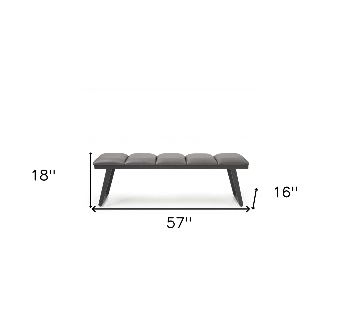 Barry Upholstered Bench - Gray