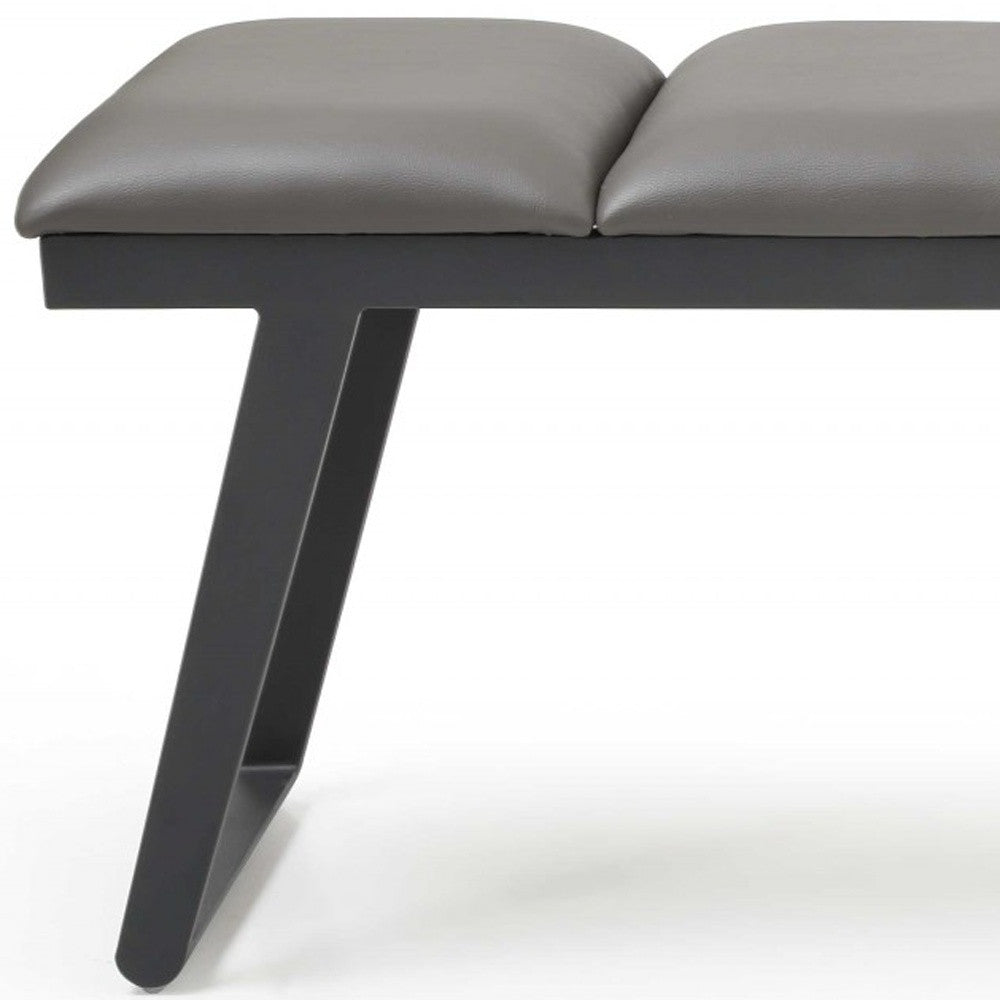 Barry Upholstered Bench - Gray