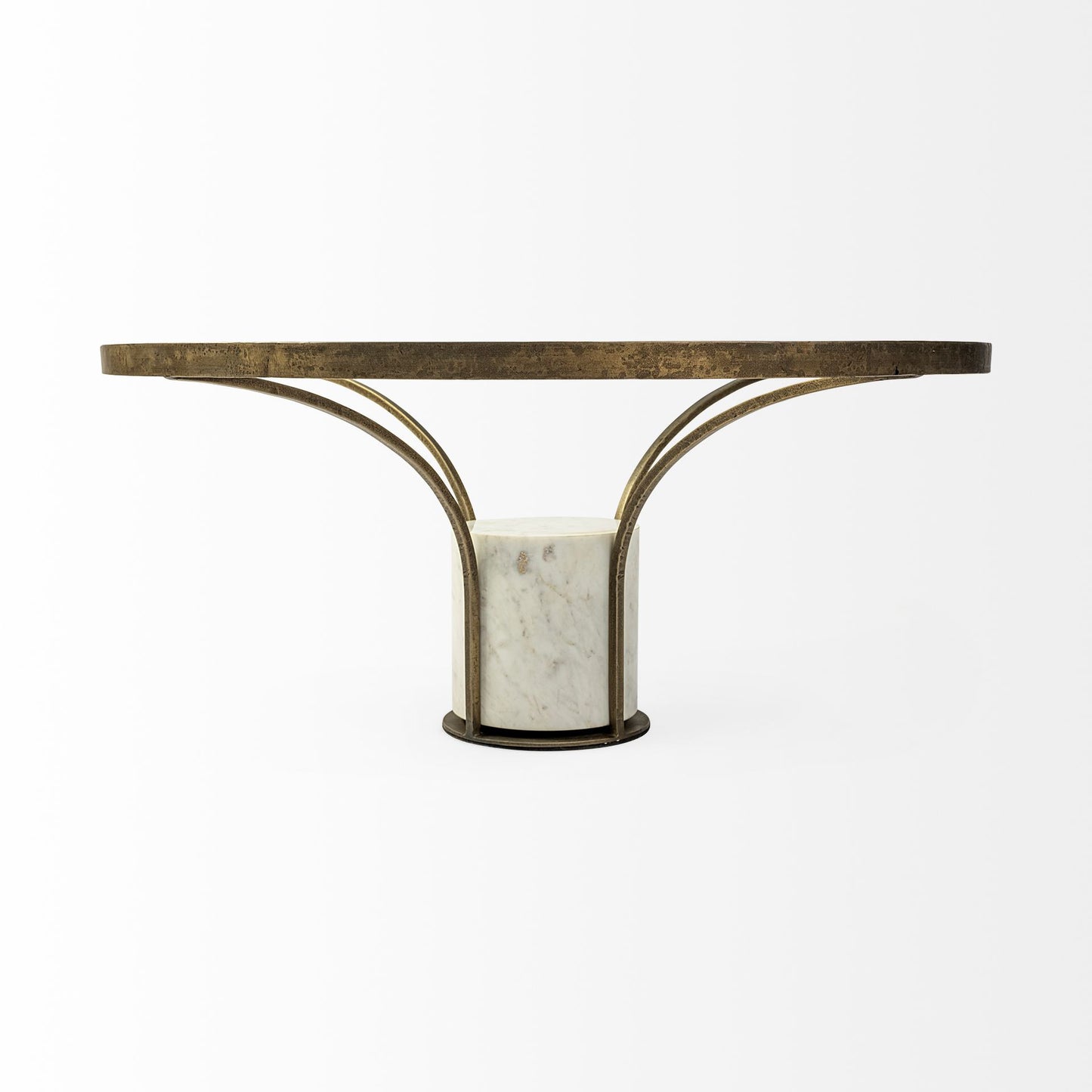 Titan Glass And Stone Round Coffee Table