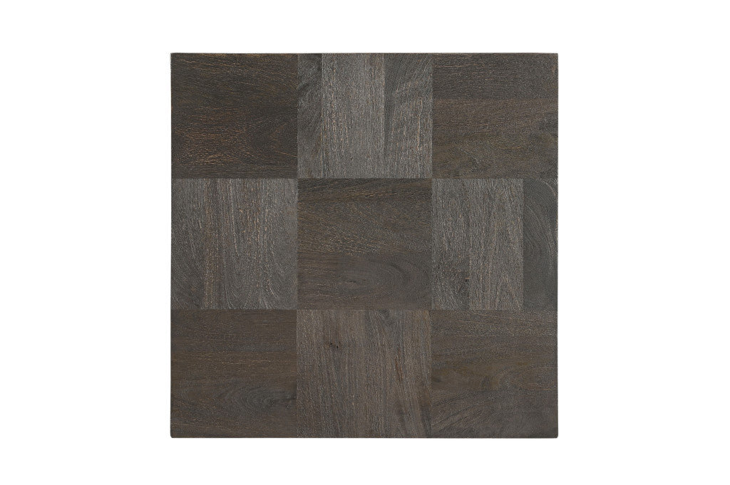 Drift Solid Wood Square Block End Table