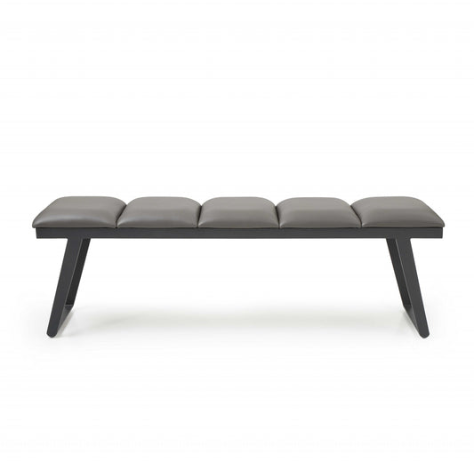 Barry Upholstered Bench - Gray