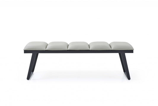 Barry Upholstered Bench - Light Gray