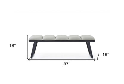 Barry Upholstered Bench - Light Gray