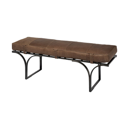 Plaza Leather Upholstered Bench