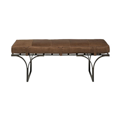 Plaza Leather Upholstered Bench