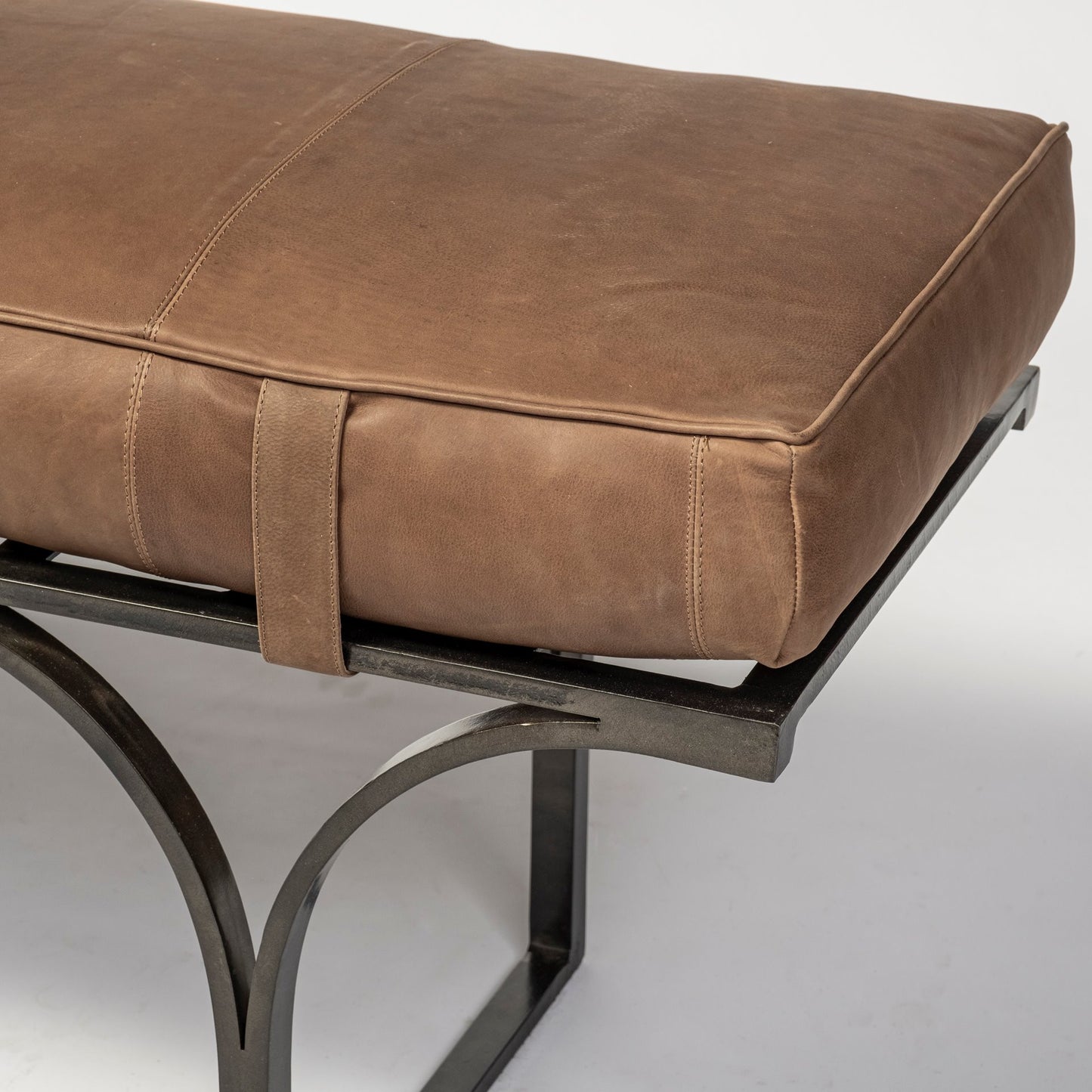 Plaza Leather Upholstered Bench