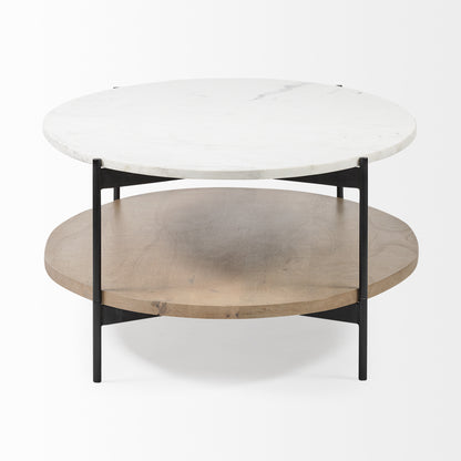 Penny Oval Coffee Table With Shelf