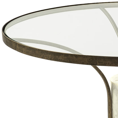 Titan Glass And Stone Round Coffee Table