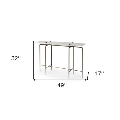 Dolce Marble Six Leg Console Table