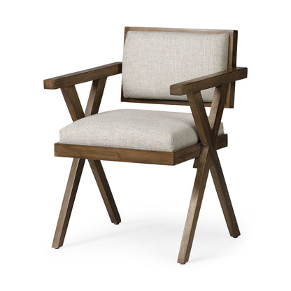 Lume Upholstered Fabric Dining Arm Chair