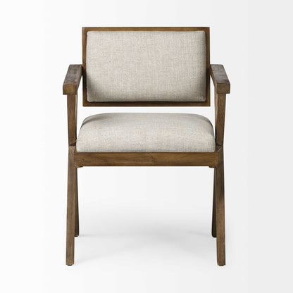 Lume Upholstered Fabric Dining Arm Chair