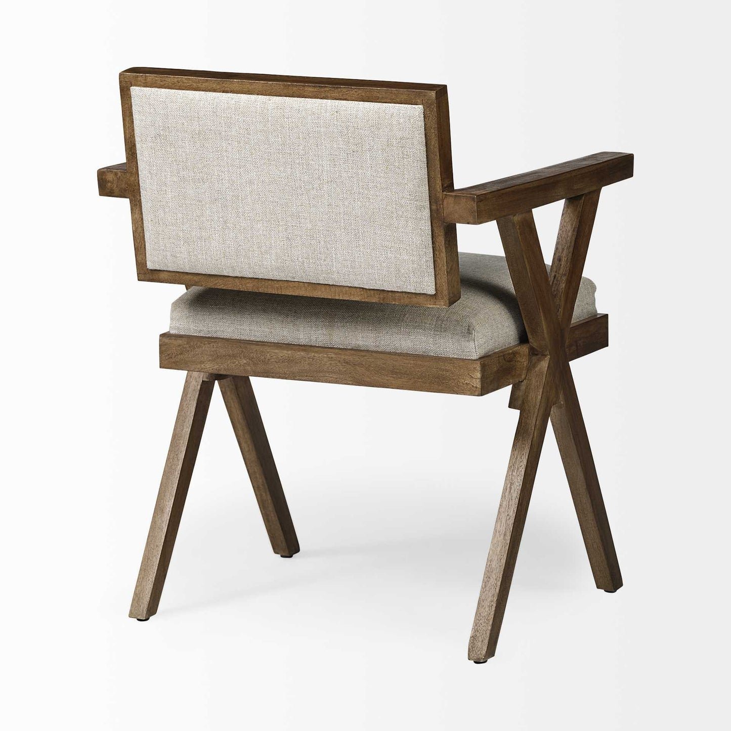 Lume Upholstered Fabric Dining Arm Chair