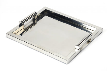 Silver Stainless Steel Serving Tray