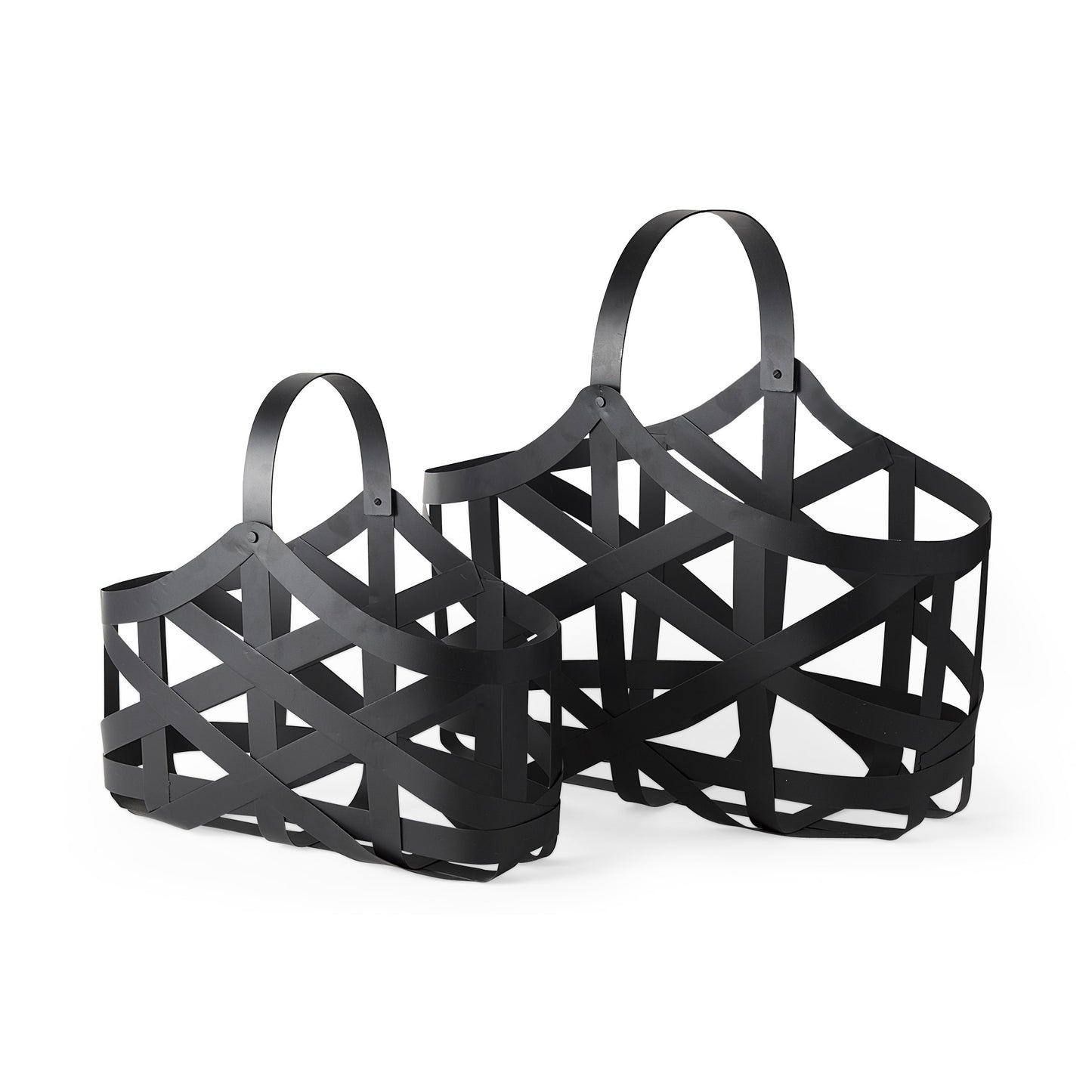 Geometric Metal Baskets - Set of Two