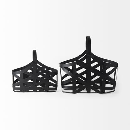 Geometric Metal Baskets - Set of Two