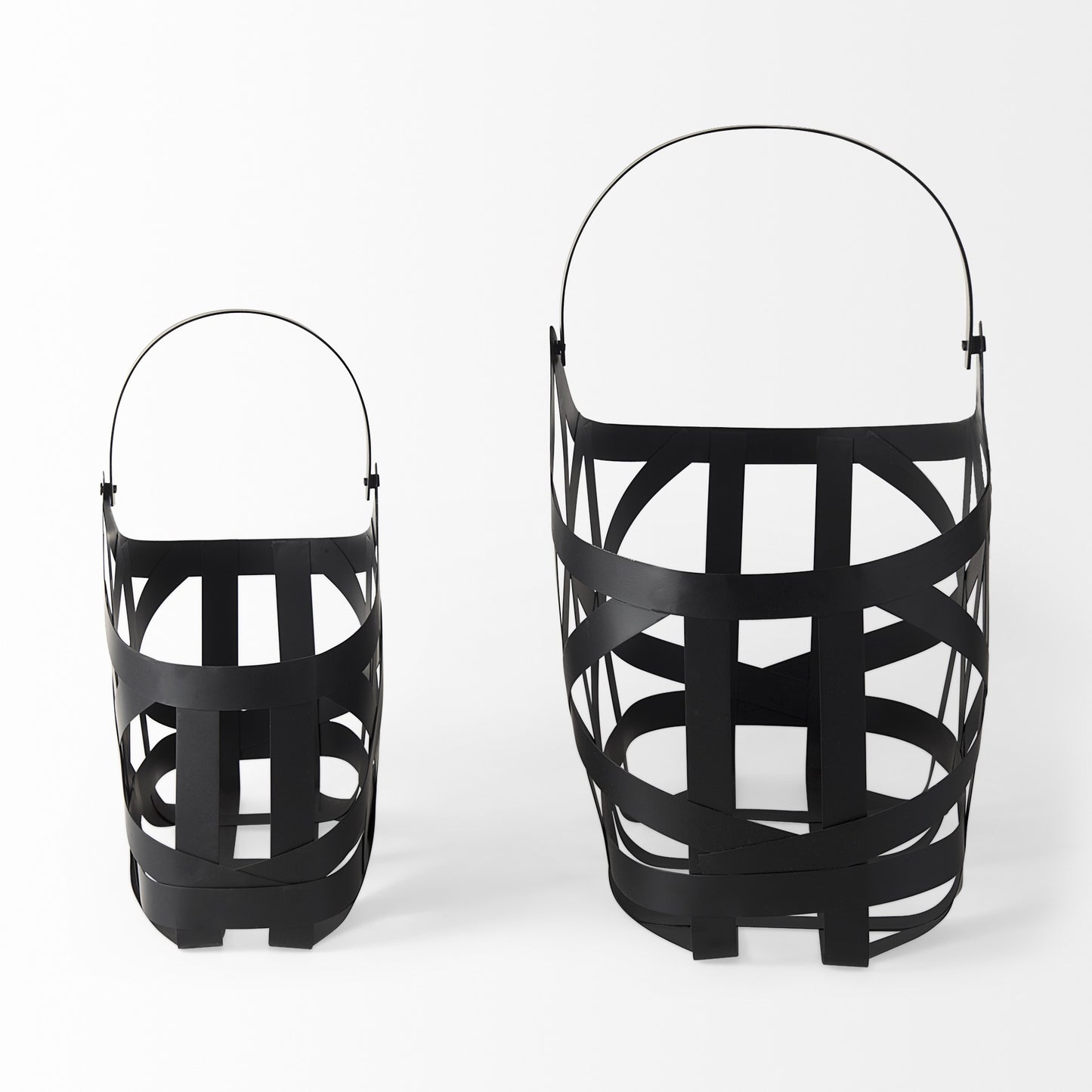 Geometric Metal Baskets - Set of Two