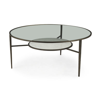 Boden Glass And Metal Round Coffee Table