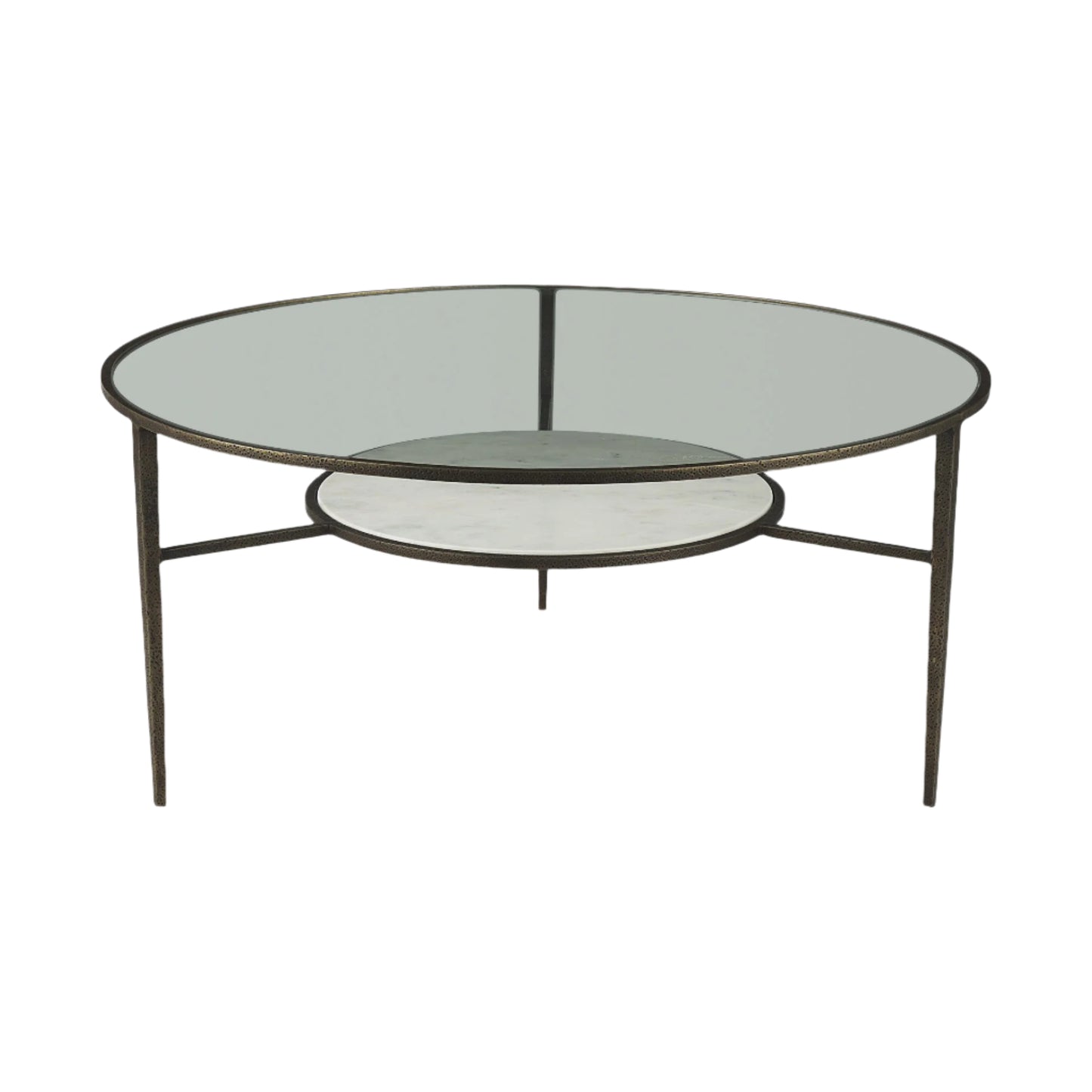 Boden Glass And Metal Round Coffee Table