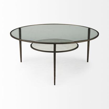 Boden Glass And Metal Round Coffee Table