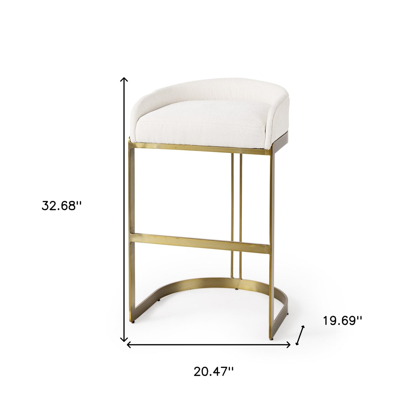 Libby Bar Chair - White & Gold