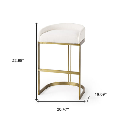 Libby Bar Chair - White & Gold