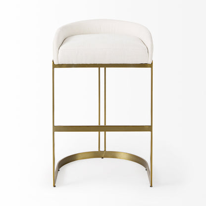 Libby Bar Chair - White & Gold