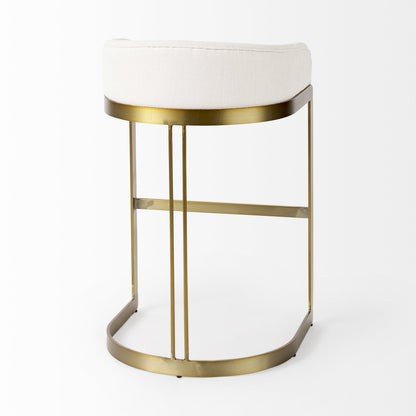 Libby Bar Chair - White & Gold