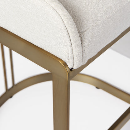 Libby Bar Chair - White & Gold