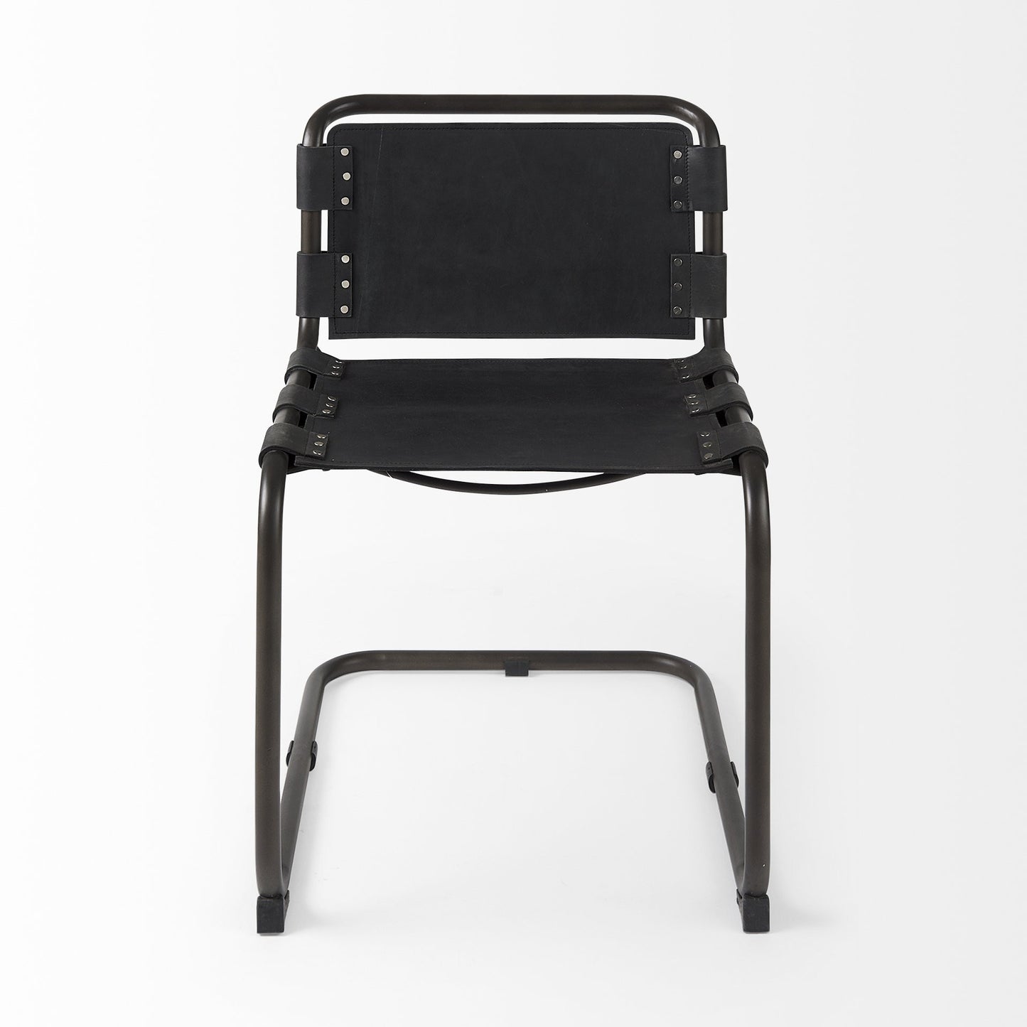 Thorne Leather & Metal Dining Chair - Black