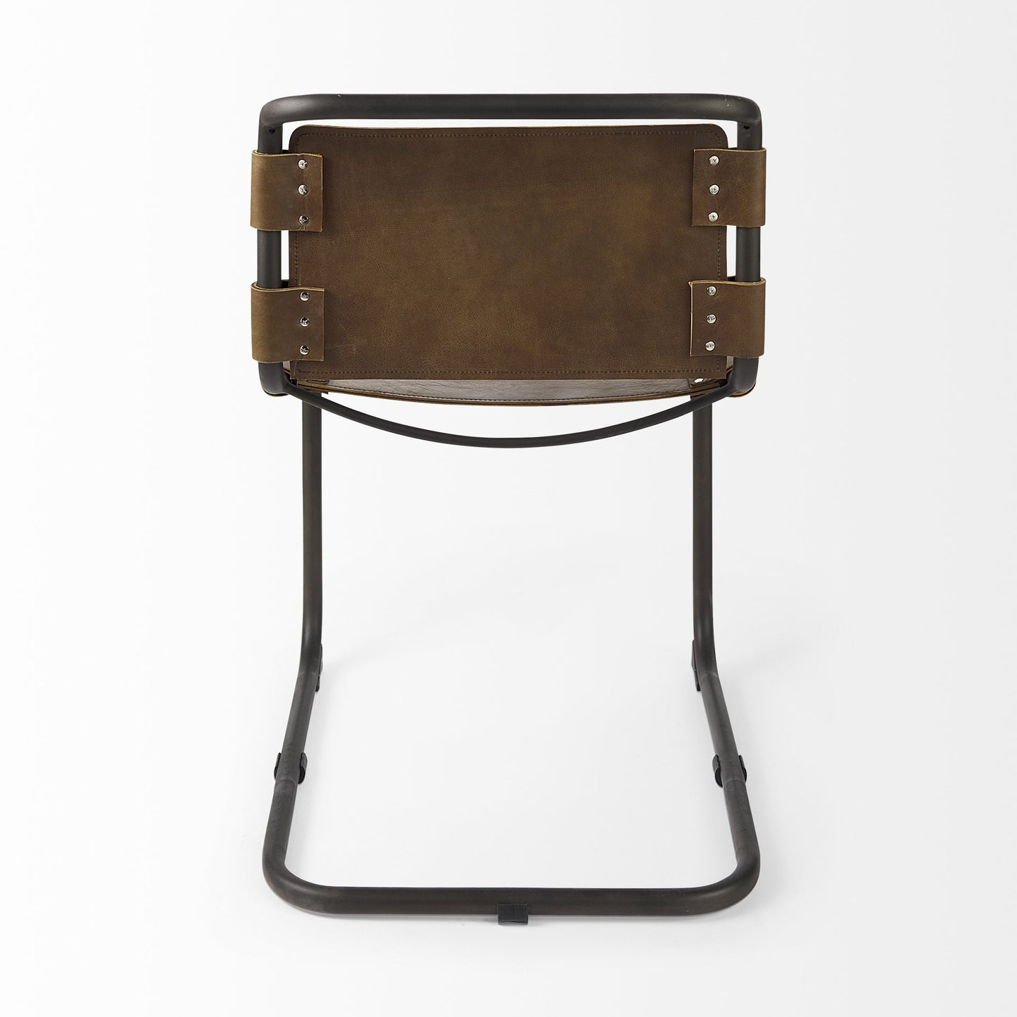 Thorne Leather & Metal Dining Chair - Brown