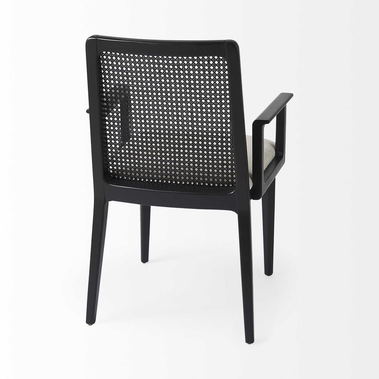 Liora Cane Dining Arm Chair - Black