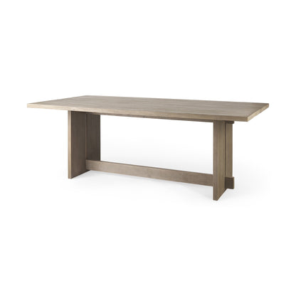 Rustic Wooden Dining Table - Taupe