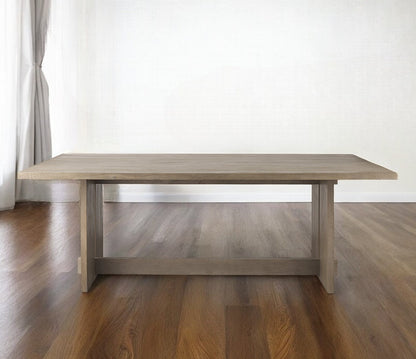 Rustic Wooden Dining Table - Taupe