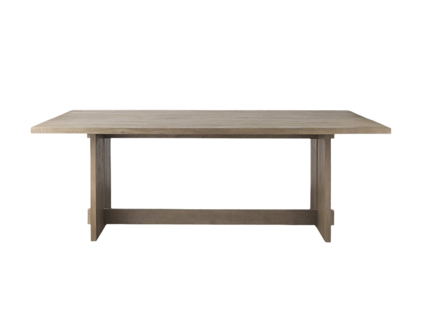 Rustic Wooden Dining Table - Taupe