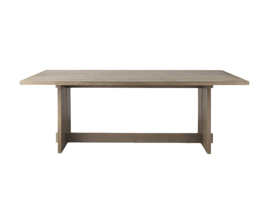 Rustic Wooden Dining Table - Taupe