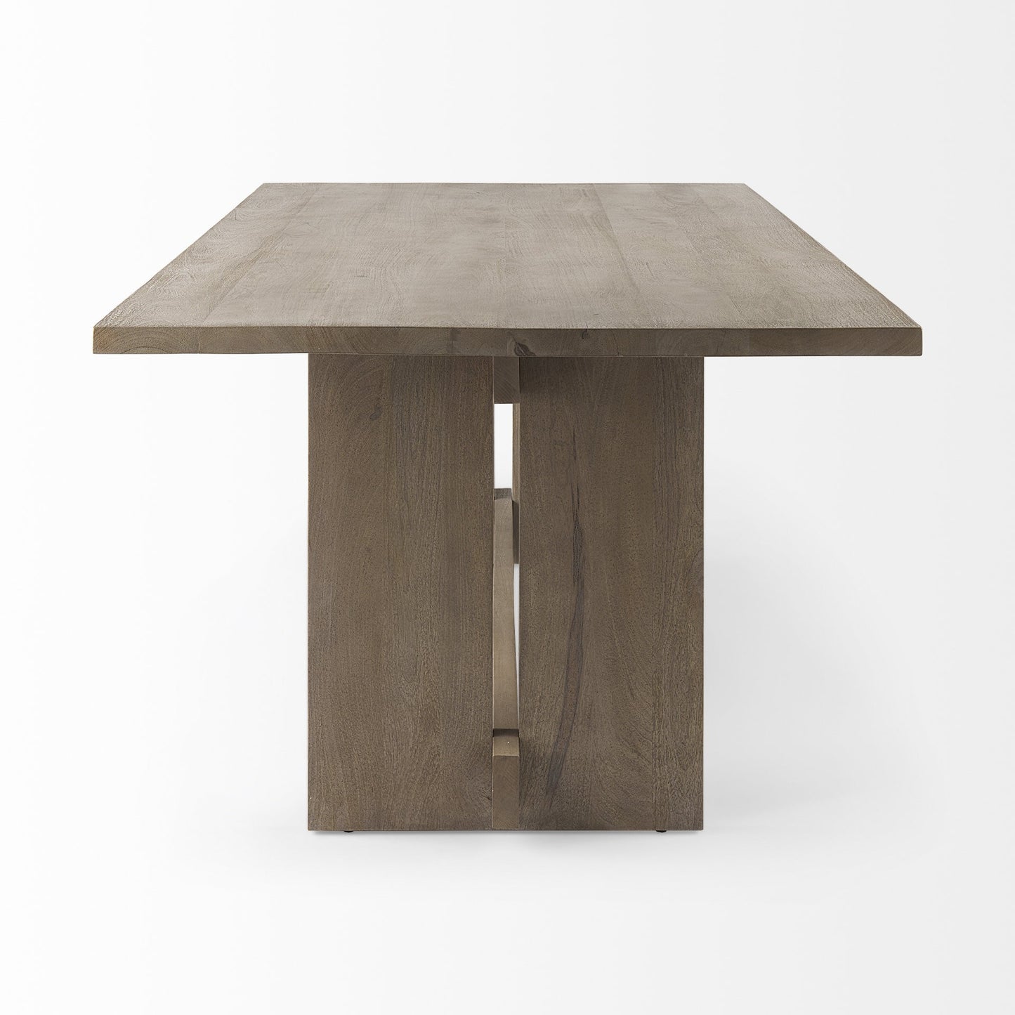 Rustic Wooden Dining Table - Taupe