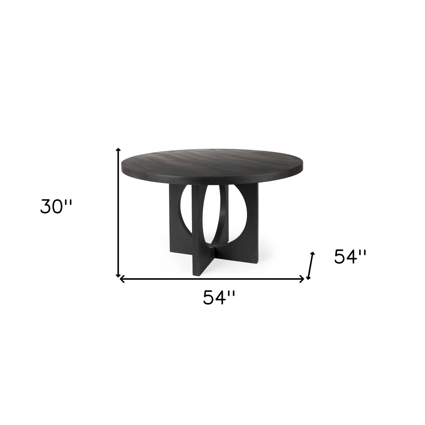 Pierce Pedestal Dining Table - Black