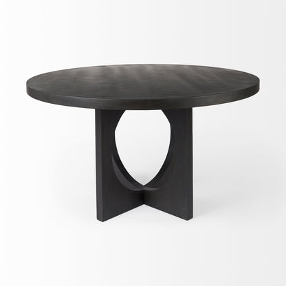 Pierce Pedestal Dining Table - Black