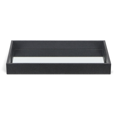 Shagreen Mirror Tray - Black