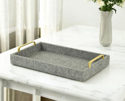 Gray Linen Tray