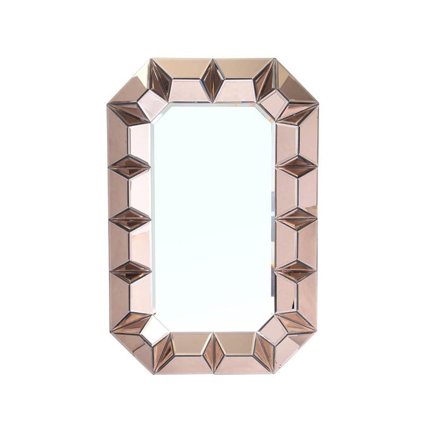 Rose Gold Beveled Mirror