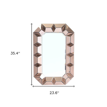 Rose Gold Beveled Mirror