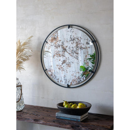 Raffa Antiqued Mirror - Circle