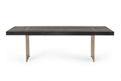 Kendra Brown And Brass Dining Table