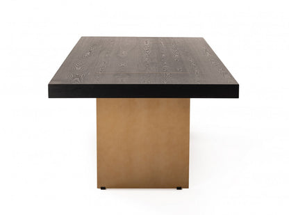 Kendra Brown And Brass Dining Table