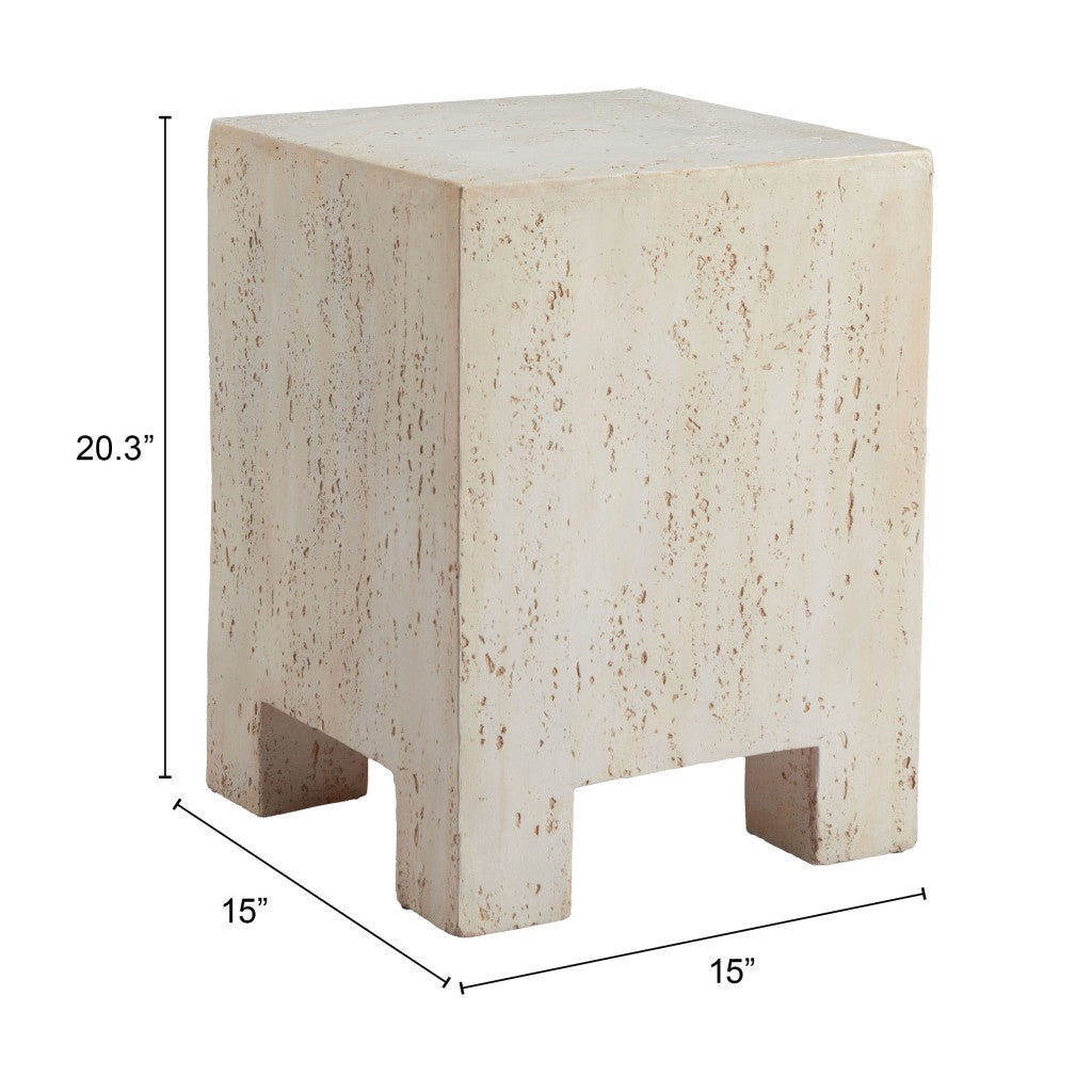 Tessa Faux Stone Square Table