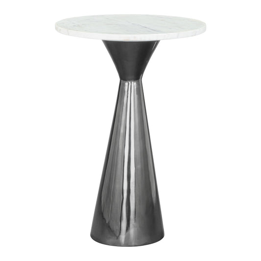 Rilo Marble And Steel Pedestal Table