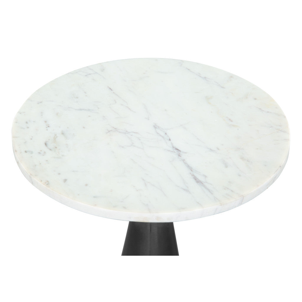 Rilo Marble And Steel Pedestal Table