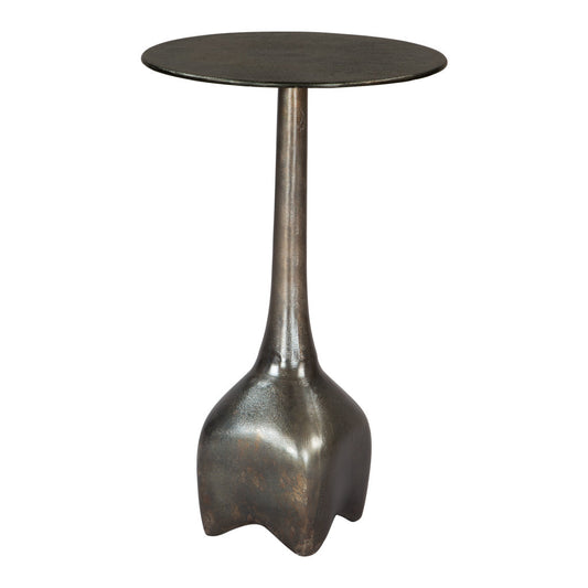 Luxia Pedestal End Table - Charcoal